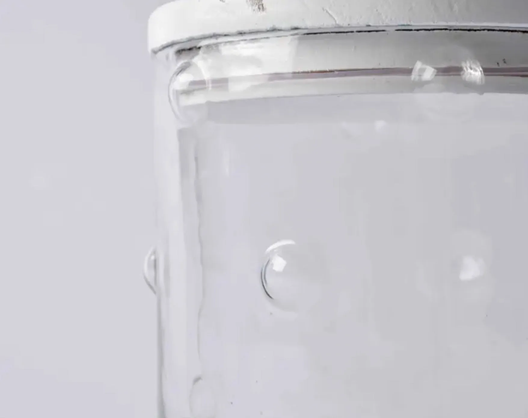 Large Hobnail Glass Canister