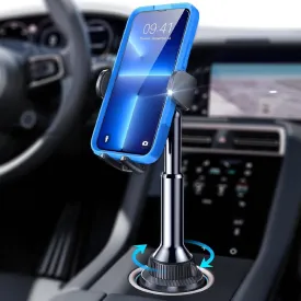 LISEN Cup Phone Holder for Car No Shaking Car Phone Holder Mount, 360 Adjustable Car Accessories for Women Truck Jeep, Golf Accessories for iPhone 16e 16 15 14 13 Pro Max Samsung S25 All 4-7'' Phone