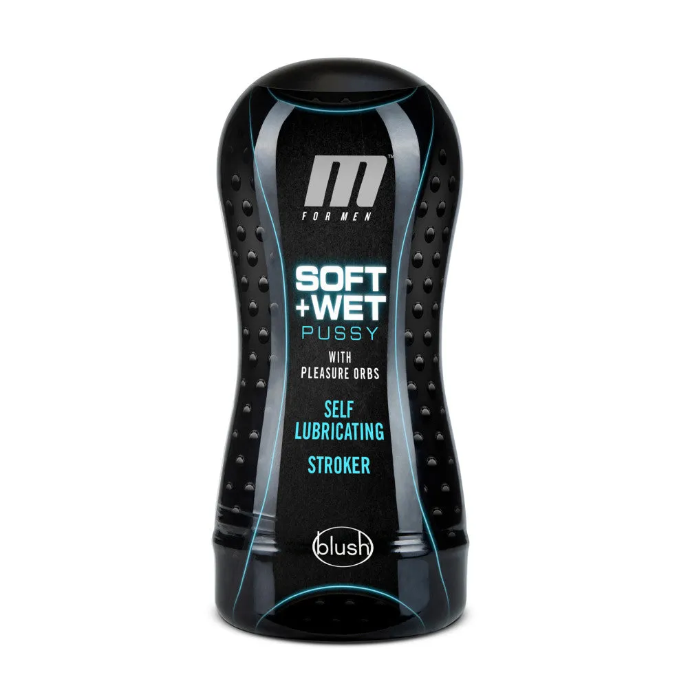 M For Men By Blush® | Soft & Wet Self Lubricating Pussy with Pleasure Orbs Vanilla Masturbator / Stroker