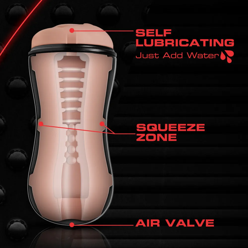 M For Men By Blush® | Soft & Wet Self Lubricating Pussy with Pleasure Ridges & Orbs Vanilla Masturbator / Stroker