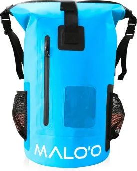 Malo'o 30L Waterproof Roll-Top Backpack - Ideal for Beach, Backpacking, Fishing, and Kayaking - Heavy-Duty Beach and Boat Accessory