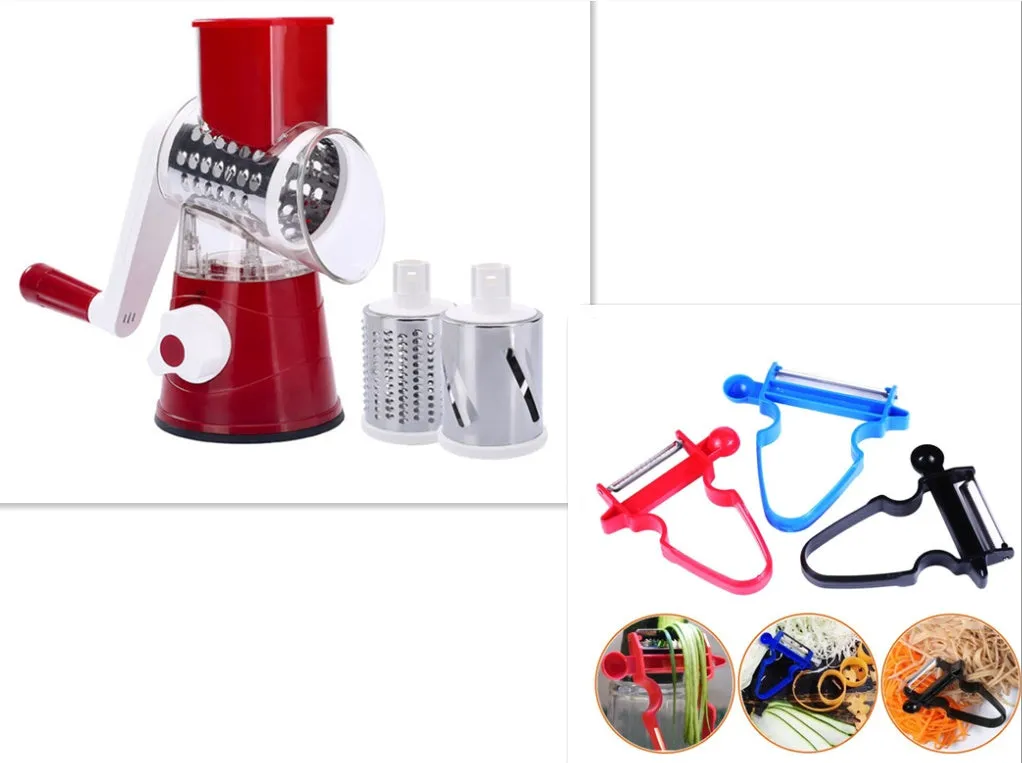 Manual Tabletop Vegetable Cutter - Slicer - Grinder - Shredder