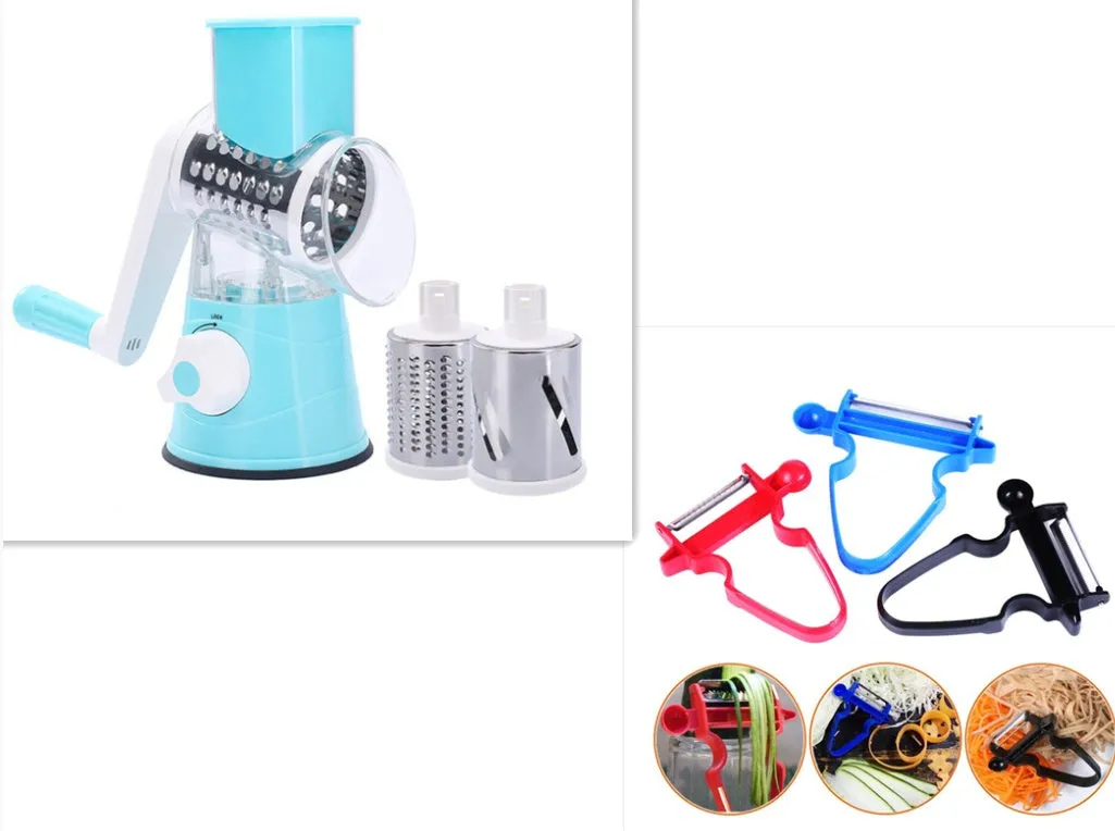 Manual Tabletop Vegetable Cutter - Slicer - Grinder - Shredder