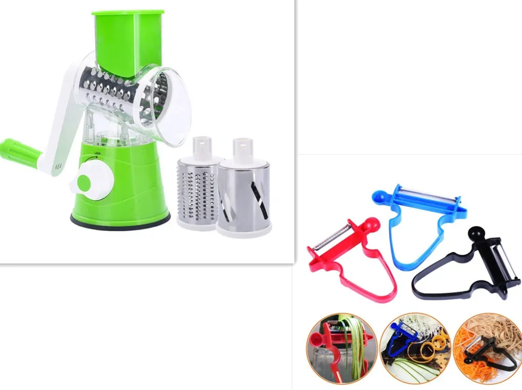Manual Tabletop Vegetable Cutter - Slicer - Grinder - Shredder