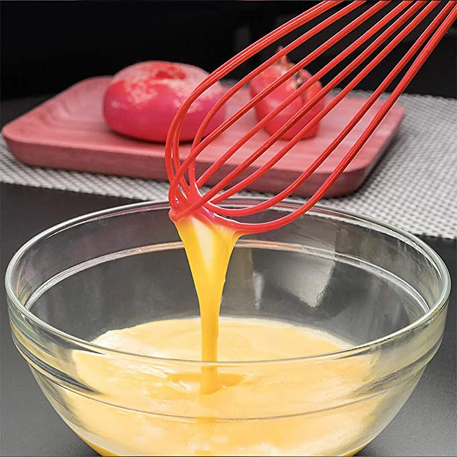 Manual Whisk Mixer Silicone Whisk, Cream Whisk, Flour Mixer, Rotary Egg Mixer, Kitchen Baking Tool.