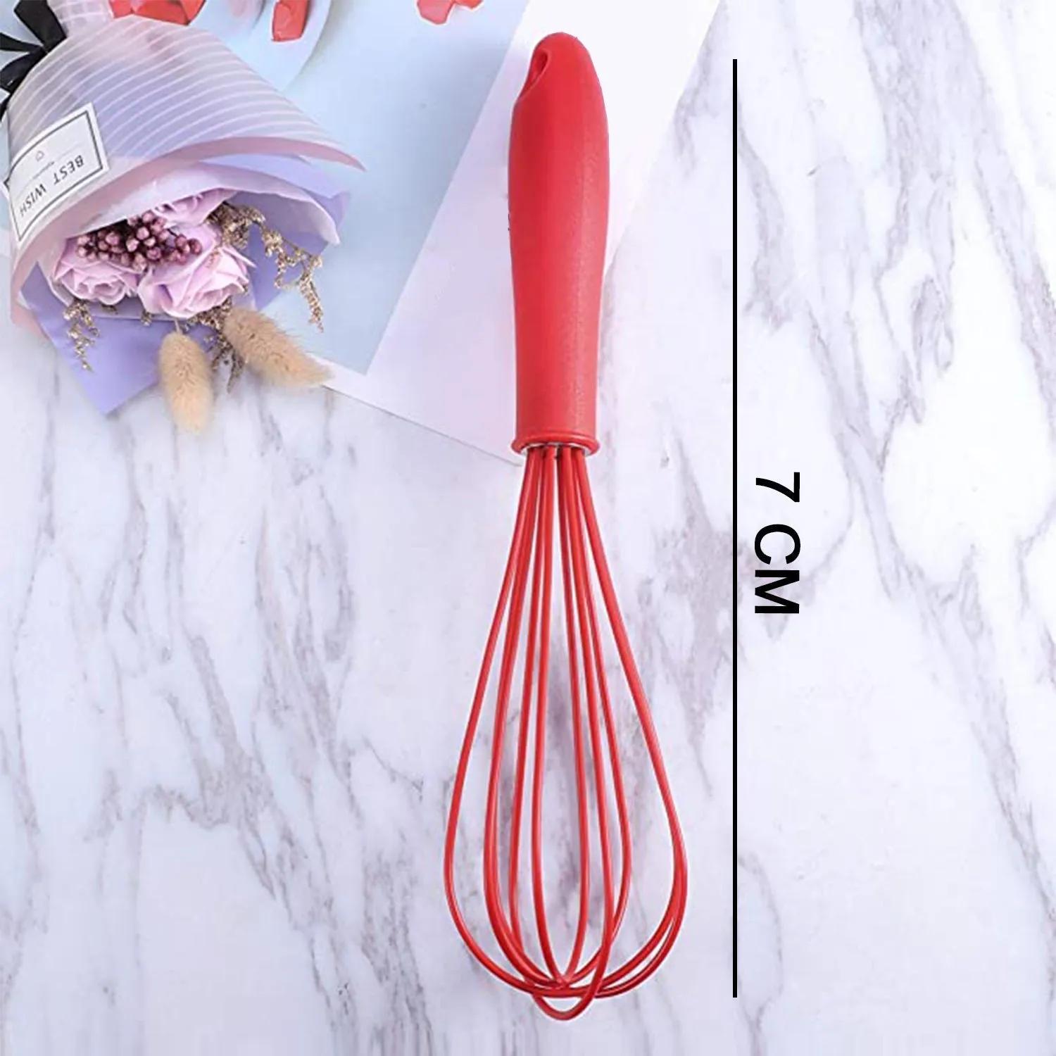 Manual Whisk Mixer Silicone Whisk, Cream Whisk, Flour Mixer, Rotary Egg Mixer, Kitchen Baking Tool.