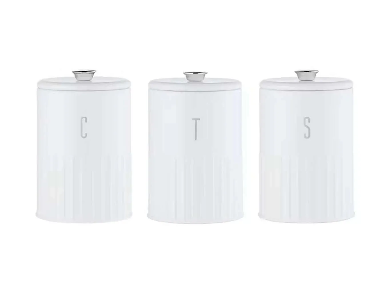 Maxwell & Williams Astor Canister Set of 3 White Gift Boxed