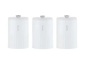 Maxwell & Williams Astor Canister Set of 3 White Gift Boxed