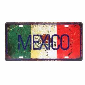 Mexico Decorative Tin Metal License Plate