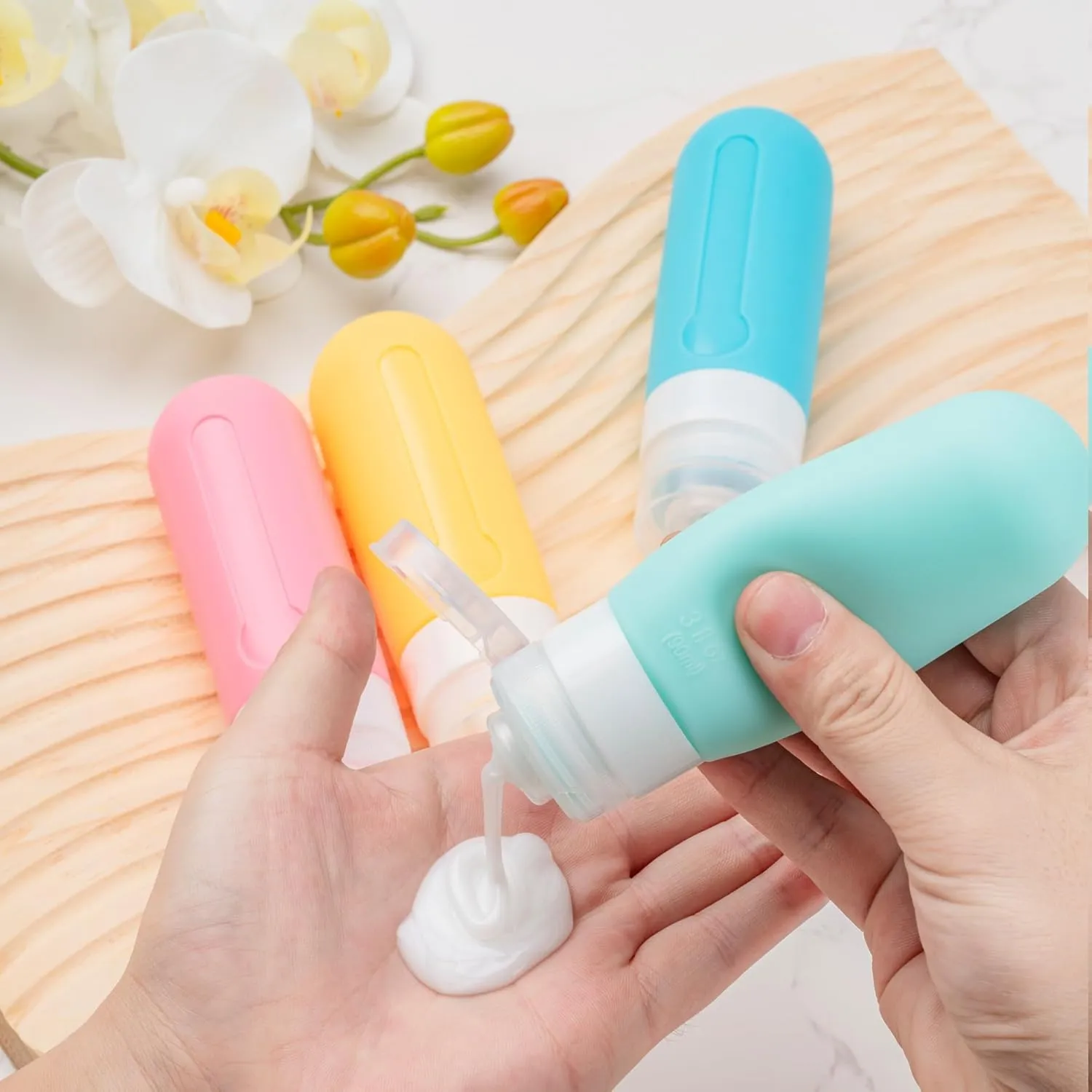 MODENGKONGJIAN 16 Pack Travel Bottles for Toiletries,TSA Approved Silicone Squeezable Travel Shampoo Bottles, 3oz Leak Proof Refillable Toiletry Cosmetic Containers (16PCS/Cranberry)