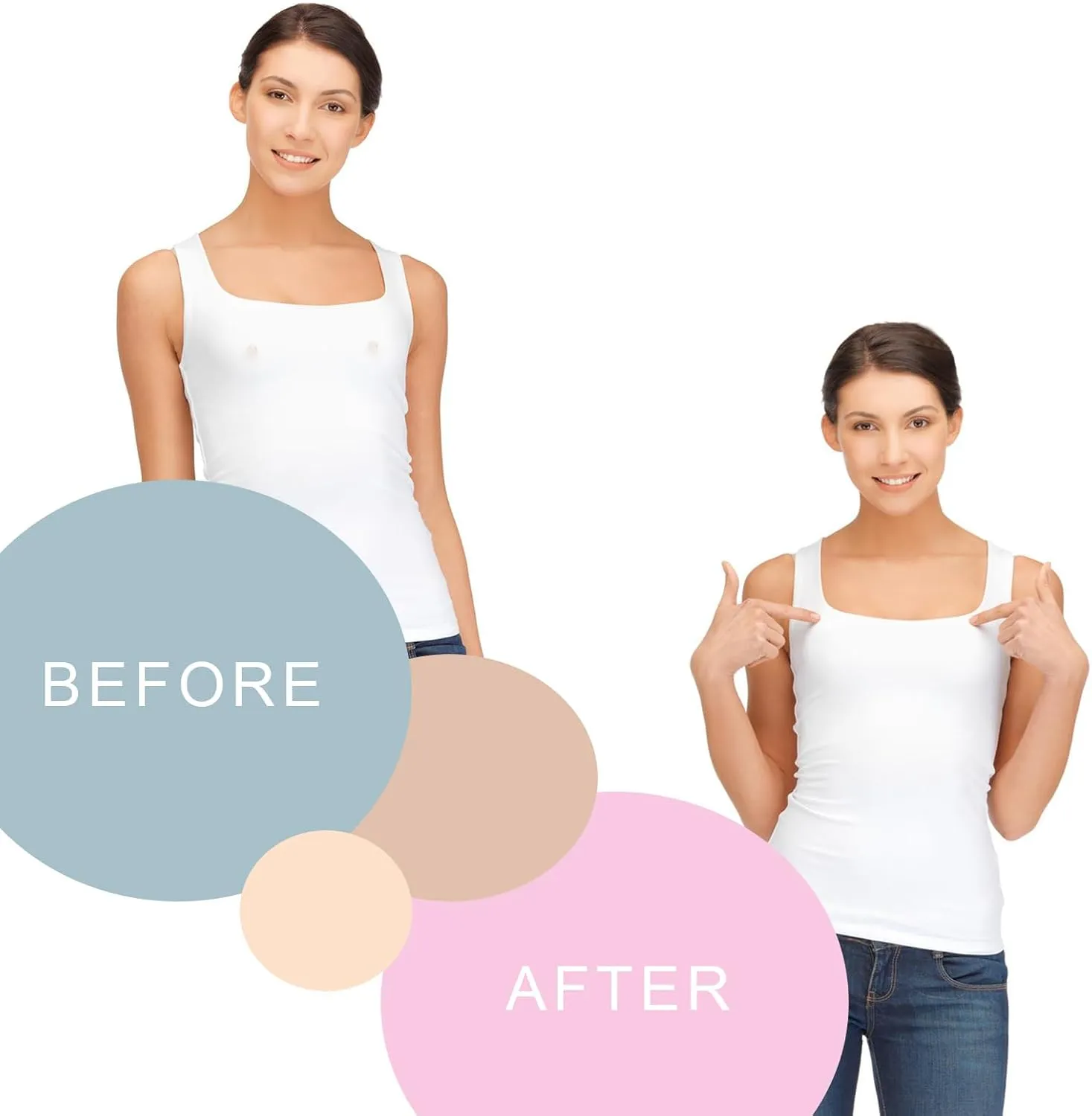 Nipple Petals Cover- Sticky Silicone Nipple Pasties for Girl, Women with Soft Pad, Storage Disc and Travel Case/Pack