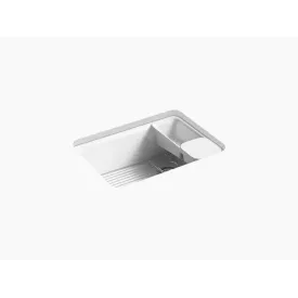 Riverby 22" x 27" x 9.63" Enameled Cast Iron Single Basin Undermount Kitchen Sink in White