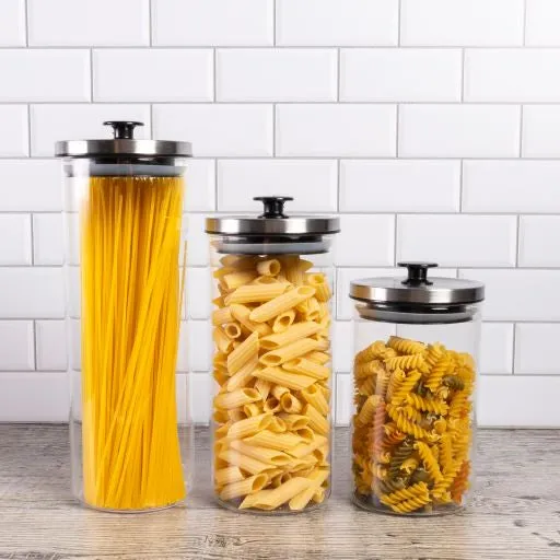Round Canister & Black Lid 1700ml (1.7L)