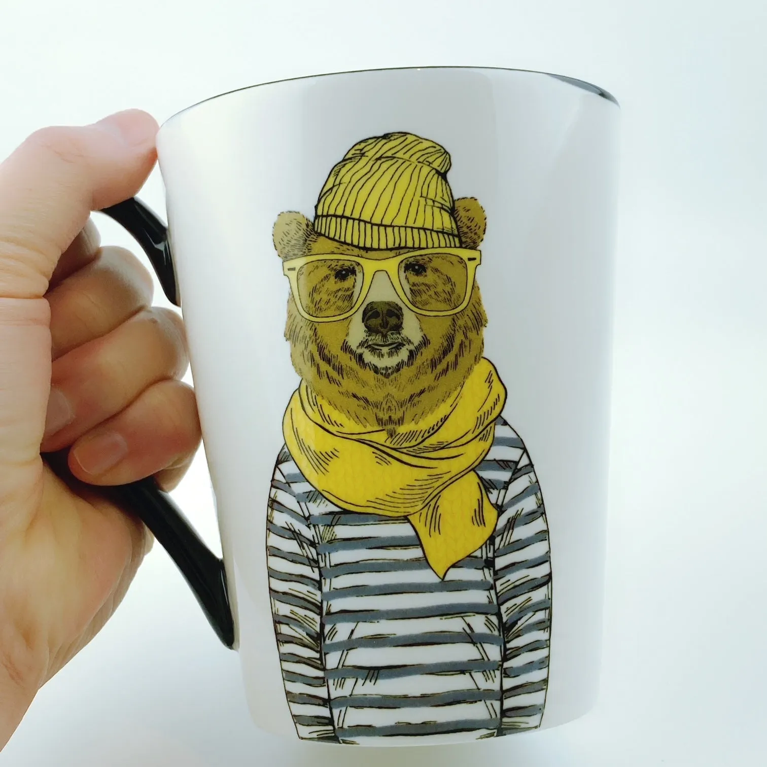 Signature Teddy Bear with Glasses Cup