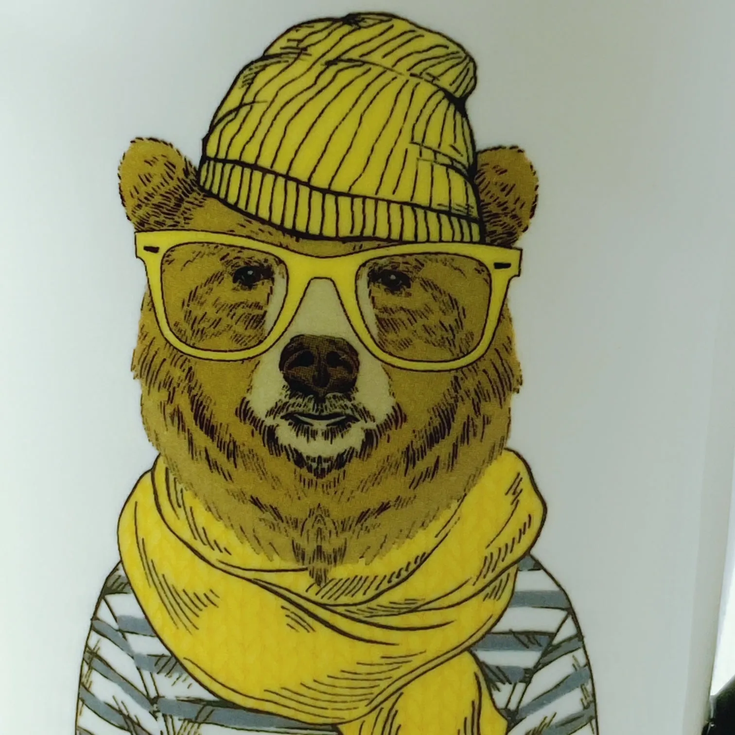 Signature Teddy Bear with Glasses Cup
