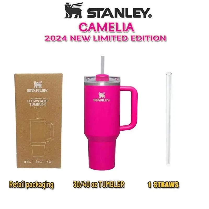 Stanley 2024 New Colors Quencher H2.0 FlowState Tumbler Insulated Thermal Coffee Cup Stainless Steel Travel Mug Large Capacity