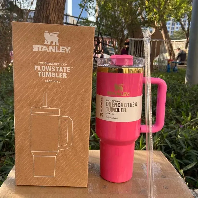 Stanley 2024 New Colors Quencher H2.0 FlowState Tumbler Insulated Thermal Coffee Cup Stainless Steel Travel Mug Large Capacity