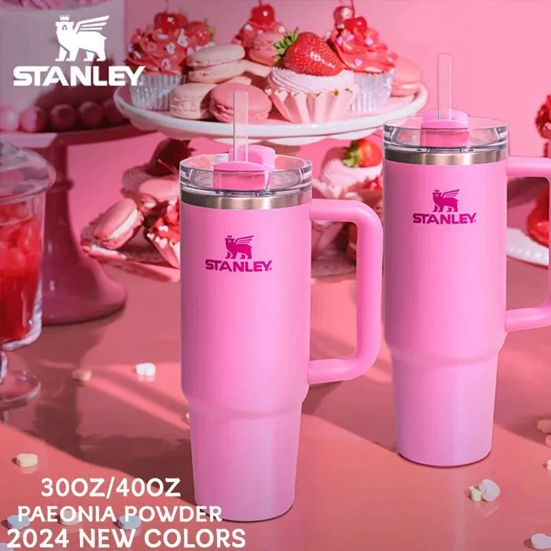 Stanley 2024 New Colors Quencher H2.0 FlowState Tumbler Insulated Thermal Coffee Cup Stainless Steel Travel Mug Large Capacity