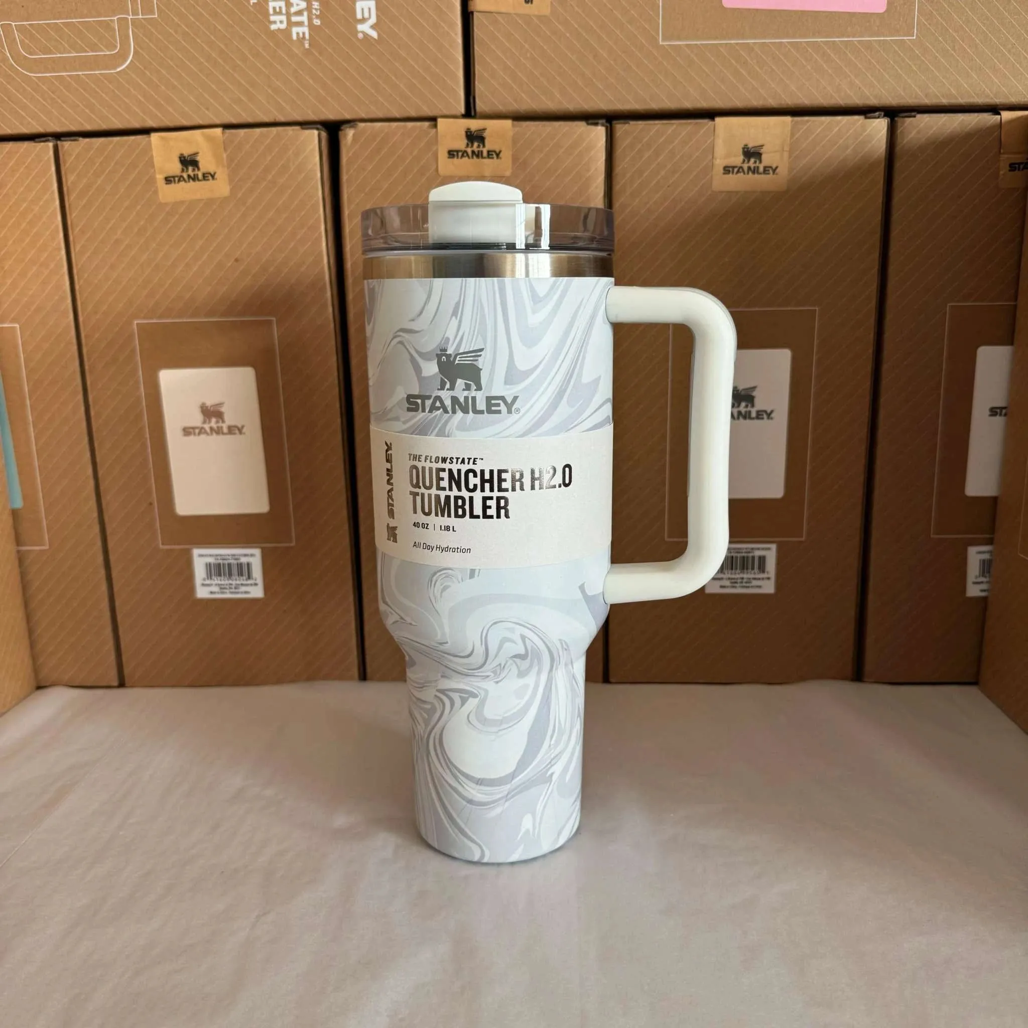 Stanley 2024 New Colors Quencher H2.0 FlowState Tumbler Insulated Thermal Coffee Cup Stainless Steel Travel Mug Large Capacity