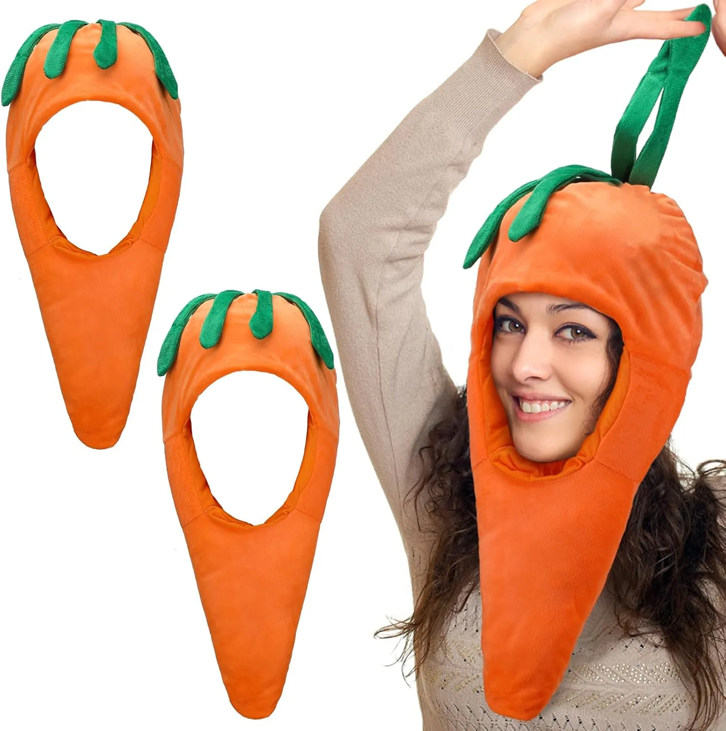 Therwen 2 Pcs Hat Funny Vegetable Costume Headgear Gift Cosplay Accessory