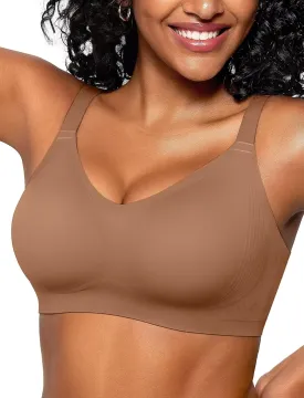 Vertvie Bras for Women No Underwire Wireless Push Up Seamless Full Coverage Comfort Sports Everyday Bra Regular & Plus Size