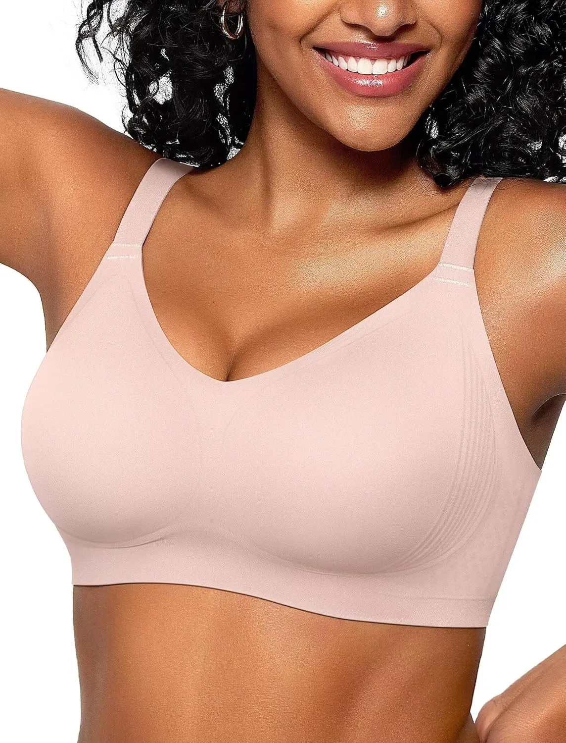 Vertvie Bras for Women No Underwire Wireless Push Up Seamless Full Coverage Comfort Sports Everyday Bra Regular & Plus Size