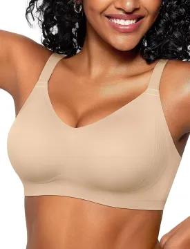 Vertvie Bras for Women No Underwire Wireless Push Up Seamless Full Coverage Comfort Sports Everyday Bra Regular & Plus Size