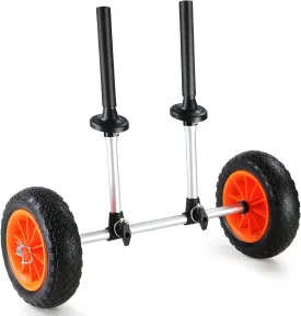VEVOR Sit on Top Kayak Cart Dolly, 280lbs Load Capacity, Adjustable Width for Kayaks with Drain Holes of 1, Detachable Canoe Trolley Cart with 10'' Solid Tires