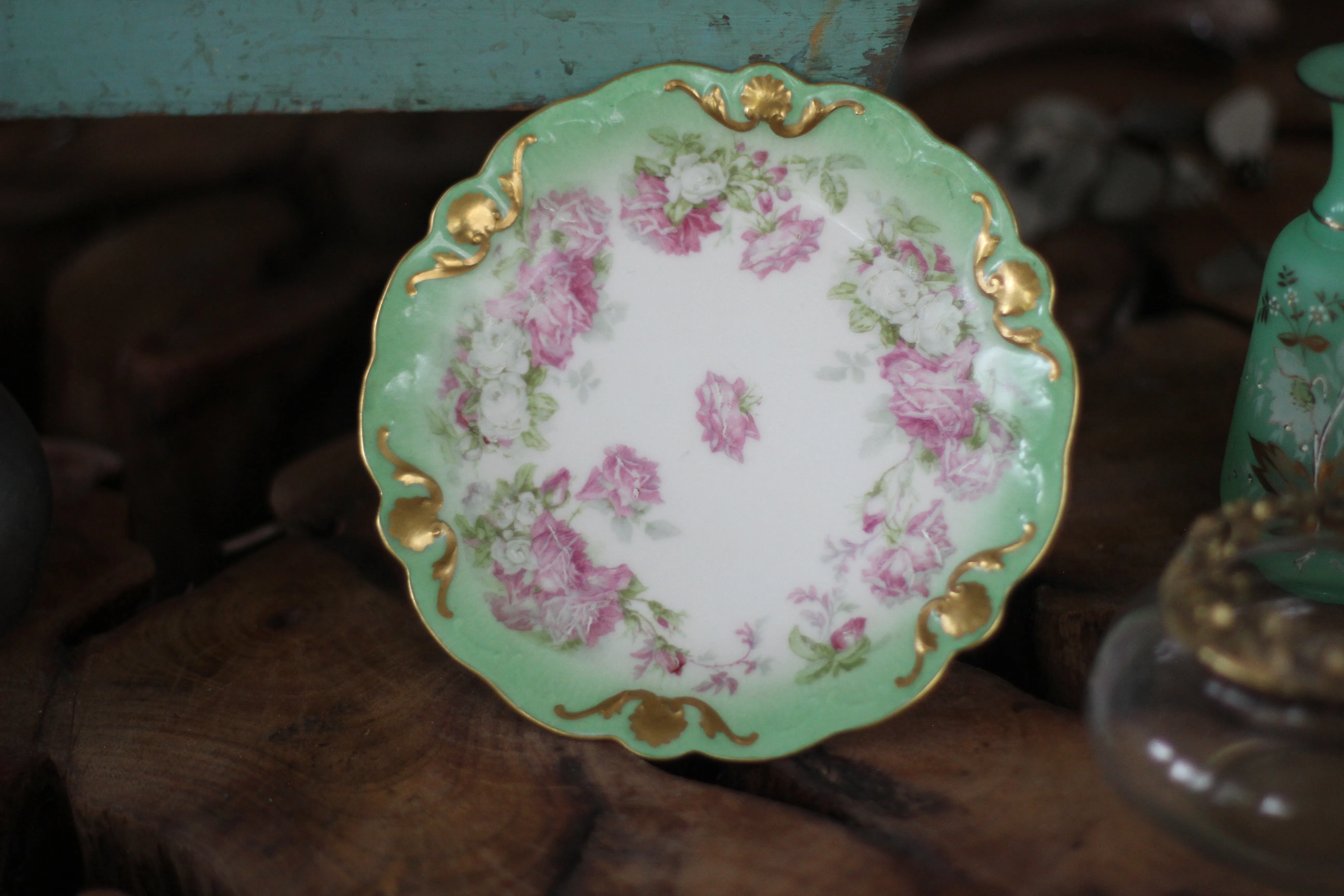 Vintage Limoges France Floral Porcelain Plate