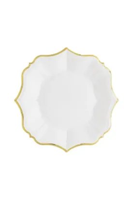 White Linen Dessert Plates