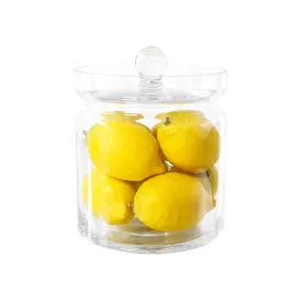 Whole Lemons 8"H Glass Canisters