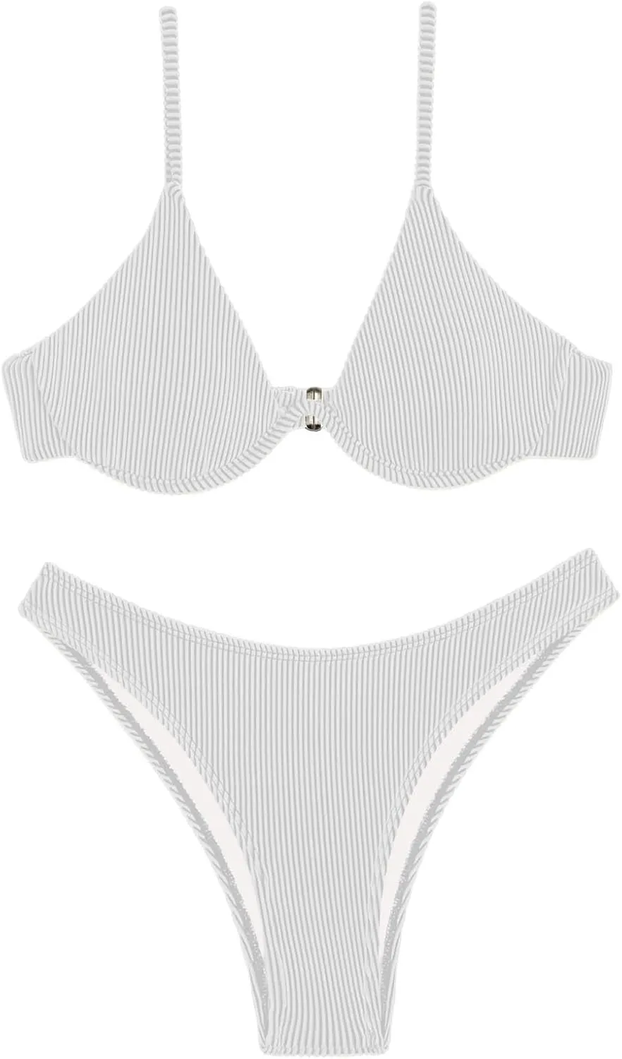 Women's Sexy Two Piece Undewrwire Thong Triangle Bikini Bathing Swimsuits