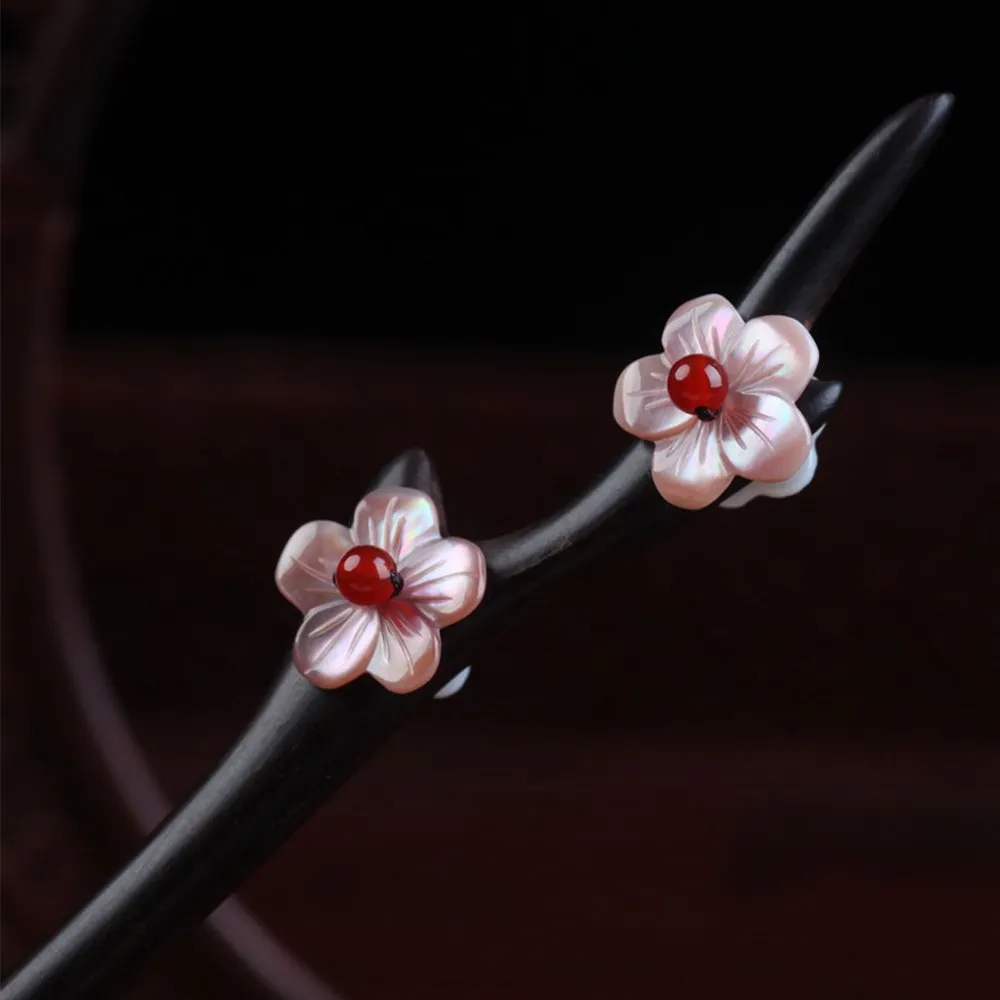 Wooden Hair Stick for Women Girl 7.08" Black Ebony Carved Hair Pins for Long Hair Handmand Hair Accessories for Buns (Model C)