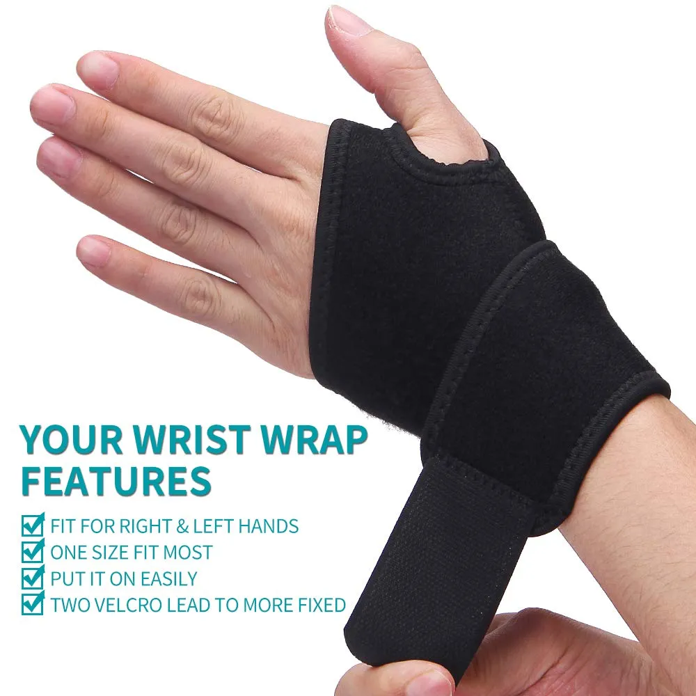 Wrist Brace for Carpal Tunnel, Breathable and Adjustable Wrist Support Brace for Arthritis and Tendinitis, Wrist Compression Wrap for Pain Relief, One Size Fits Left or Right Hand  Single